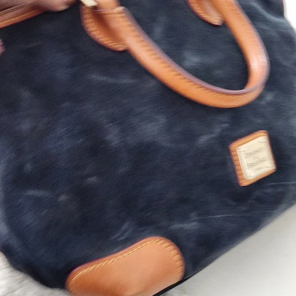 Dooney and Bourke Marine Suede And Leather Satchel Bag J8420049 - Picture 7 of 14